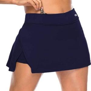 High Waist Golf Skort 2 in 1 Feature Short Trousers with Double Layer Design and Comfortable Wear for Active Women