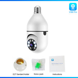 V380 Pro กล้องวงจรปิด 360° การหมุน สมาร์ท เอชดี เลนส์คู กล้องวงจรปิด wifi การตรวจจับการเคลื่อนไหว กันน้ำ การมองเห็นตอนกลางคืน กล้องวงจรปิดกลางแจ้ง