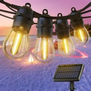 LED Solar String Lights Garden Aesthetic lights Mabuhay star 5M 10 bulbs IP67 Waterproof E27 bulb