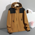 FUGUINIAO Men's Windbreaker Jacket and Autumn Hoodie Detachable Hat. 