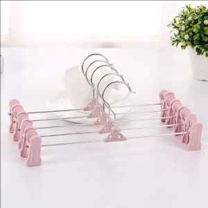 Nordic 10-piece trousers clip hanger with clip anti-slip pants rack clip hanger skirt home underwear