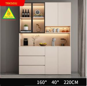 Tủ Rượu Trang Trí Phòng Khách Bằng Gỗ MDF Cánh Kính – Sang Trọng - Hiện Đại TRK503(1) - NỘI THẤT LẮP RÁP VIENDONGADV
