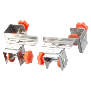 2Pcs Practical Drawer Front Fasteners Rustproof Stainlesses Steel Mounting Clamps for Seamlessly Furniture Setups