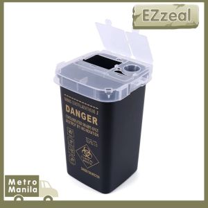 Plastic Clinical Waste Bin Sharps Collector Medical Waste Container Tool
