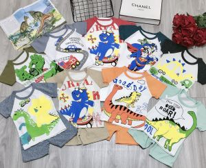 [HCM][MẪU MỚI] BỘ CỘC TAY CHẤT COTTON XUẤT XỊN MÀU SẮC TƯƠI SÁNG NHƯ ẢNH CHO BÉ TRAI DỄ THƯƠNG 8-24KG. VIDEO THẬT. BIBO BABY SHOP