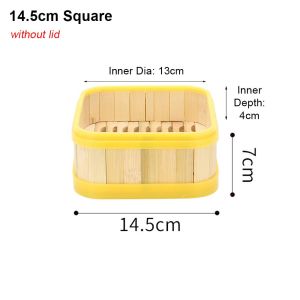 NAELIN 1Pcs Handmade Bamboo Steamer With Lid 13-30cm Kitchen Cookware Durable Multi-function Dumpling Steamer Chinese Food Making