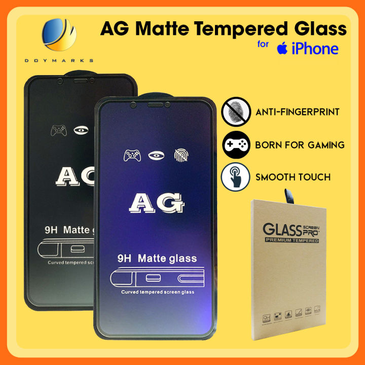 Iphone 12 11 Pro Max Mini AG Matte Anti-Blue Light Frosted Tempered Glass  for Gaming Full Cover Clear Full Adhesive Anti Fingerprint Anti Smudges 9H 