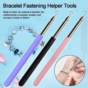 OOC Stainless Help Wear Bracelet Tool Retractable Labor-saving Bracelet Fastener Helper Stylish Small Assist Necklace Clasp Helper Fastening