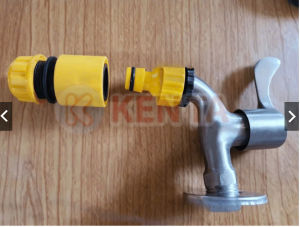 Đầu nối ống nước đầu nối nhanh lắp đặt cho đầu vòi nước ren 21 27 ra ống nhựa 14mm-18mm (Giao màu ngẫu nhiên)