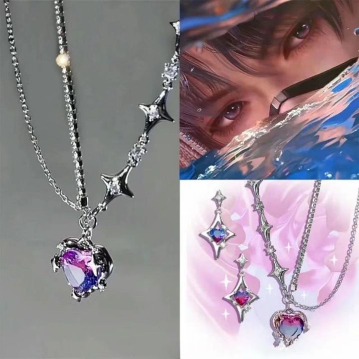 Game Love and Deepspace Necklace Rafayel Earrings Kpop Collares Man