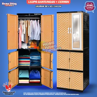 LEMARI PINTU RAK SERBAGUNA LS2PS TABITHA LEMARI PAKAIAN PLASTIK WADROBE