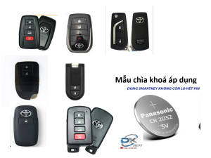 Pin Nhật Panasonic chìa khóa điều khiển xe Toyota Vios Yaris Camry Innova Hilux Fortuner Raize Land Cross Rush