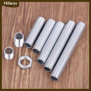 [Hillarys] 10ชิ้นโคมไฟ M10หลอดโลหะกลวงเกลียวสกรูน็อตหมวกโคมไฟชุบสังกะสีเชื่อมต่อก้านฐานคงที่