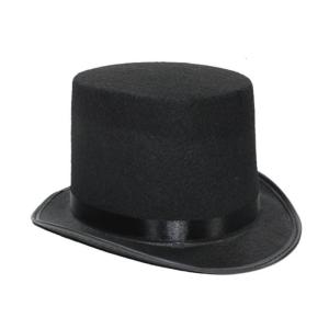 British Style Adult/Kids Flat Top Hat Prom Carnivals Party Costume Felt Magician Hat for Carnivals Show Rave Party