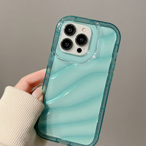 Simple Solid Clear Wave Phone Case for IPhone 16 15 14 Pro MAX 11 13 12 XS MAX XR X 6 6s 7 8 Plus Se 2020 16 pro max