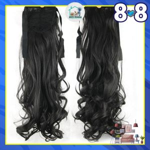 (DR)-MALAYSIA STOCK- Hair Wig Extension Straight Curly Tied Comb Long Heat Resistant Party Wedding Women Girl Natural Convenient Horsetail- Rambut Palsu Panjang Sikat Dan Ikat