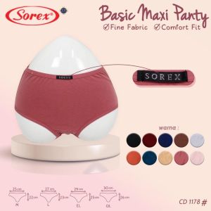 Cd Sorex 1178 | Celana Dalam Wanita 6 Pcs Murah Grosir Sorex | Cd Wanita Cutting Maxi Top Brand Sorex