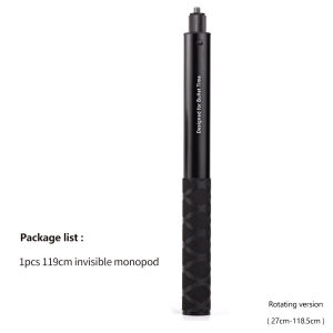 1.2m 3m Carbon Fiber Invisible Selfie Stick Time Rotating Handle Tripod for Insta360 X3 One X2 OneR GoPro Max Accessories