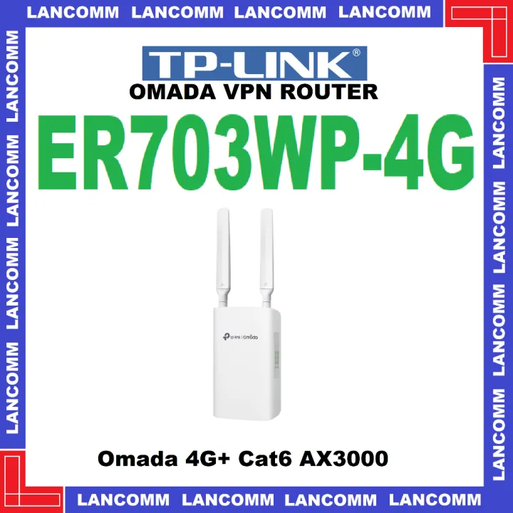 TP-LINK ER703WP-4G-Outdoor Omada 4G+ Cat6 AX3000 Wi-Fi 6 Outdoor/Indoor Gateway Modem