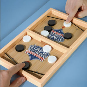 Battle Fun Board Games Fast Sling Foosball Toy Puck Game Desktop Board Wooden Double Games