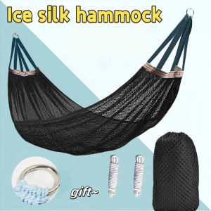 Portable travel hammock camping hammock with storage bag lightweight and foldable canvas hammock suitable for outdoor camping and hiking