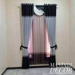 Gorden Jendela Pintu Minimalis Premium  Bahan Blackout Import Tebal Motif Pelangi Dan Alaska