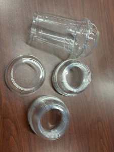 100pcs. Plastic Dome Lid PET 98MM Wide Hole for Drinkware