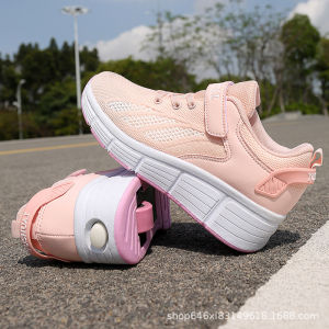 Children Heelys Boys Girls  Walking Shoes Double Wheels the Skating Shoes Shoes with Wheels Female Students Skates