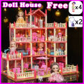 DIY Doll House Princess Castle Villa Dream Princess DollHouse Pretend Play Set 11 Rooms Girl Accessories toys for girls. 