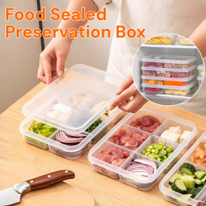 Refrigerator Frozen Meat Storage Box Food Sealed Organizer Kitchen Food Fresh-Keeping Box Vegetable Fruit Food Container