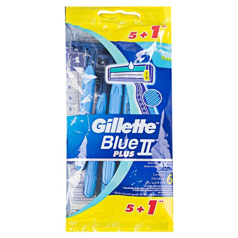 Dao Cạo Gillette Blue II Plus 2 Lưỡi Gói 5+1:5532