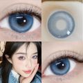 [✅COD] MYSTICEYES  SOFTLENS HIMALAYA SERI BLUE COLOR LENSA MINUS -0.00-6.00 14.0 MM. 