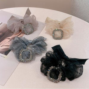 Dây Cao Su Oganza Cá Tính Dây Buộc Tóc Hình Vuông Rỗng Pha Lê Dây Buộc Tóc Đuôi Ngựa Phụ Kiện Tóc Thời Trang