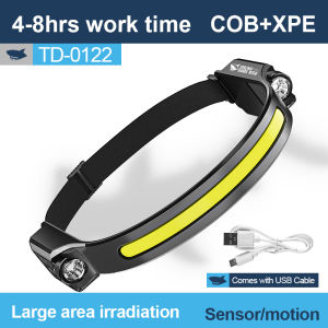 Nụ Cười Cá Mập LED * 2 Đèn Pha 5 Chế Độ COB Cảm Ứng Đèn làm việc có thể sạc qua USB Đèn pha Không Thấm Nước cắm trại câu cá ngoài trời Chiếu Sáng TD0122