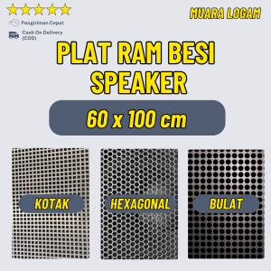 60 x 100 cm | RAM Speaker Model Plat Besi  Lobang Grill Speaker Mesh Cover Grill Pelindung Audio