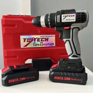 สว่านแบตเตอรี่ 20 โวล์ท 2 แอมป์แท้ มอเตอร์บัสเลทแท้ ยี่ห้อโตอิเทค ซ่อมศูนย์ไทย ปราจีนบุรี มีรับประกันทุกชิ้นส่วน มีอะไหล่ทุกชิ้นส่วน มี 3 ระบบ และ 2ระบบ