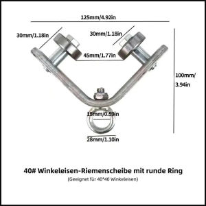 Triangle Iron Pulleys Wear-Resistance Cable Trailer Pulleys Heavy Duty Lifting Pulleys Steel Track Pulley Cranes Bearing Wheel For Wire Cable
