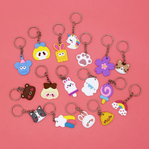 Móc khóa silicon họa tiết hoạt hình ngộ nghĩnh đáng yêu