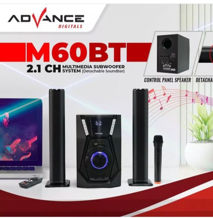 Speaker Bluetooth Sound Bar Advance M60BT Speaker Multimedia