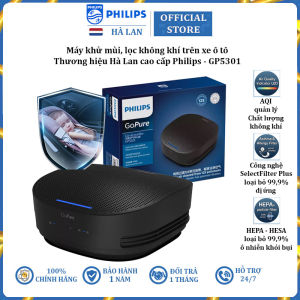 Máy khử mùi lọc không khí trên xe ô tô Philips GP5301 dây nguồn USB type C - Hàng Chính Hãng