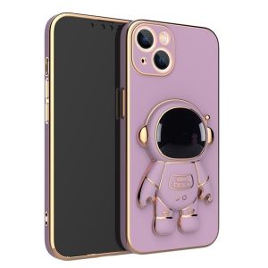 Luxury 3D Astronaut Phone Case For iphone 14 13 Pro Max Plus Mini Shockproof Soft TPU Folding Stand Cover