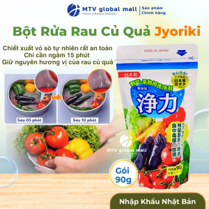 Bột Rửa Rau Củ Quả Jyoriki Nhật Bản Gói 90g - Chiết Xuất Từ Vỏ Sò Thiên Nhiên An Toàn Cho Da Tay