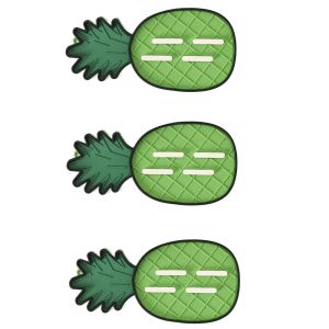 MNTT 3pcs/set Silicone Pot Lid Storage Mat Pineapple Shaped Cartoon Kitchen Drain Pad Cute Anti-Slip Cutting Board Mat Kitchen