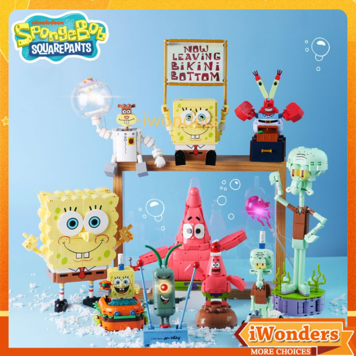 DIY SpongeBob SquarePants Building blocks Patrick Star Plankton Pop ...