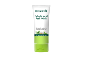 WishCare 2% Salicylic Acid Face Wash with AHA GreenTea Chamomile & TeaTree - For Oil & Acne Control-100g