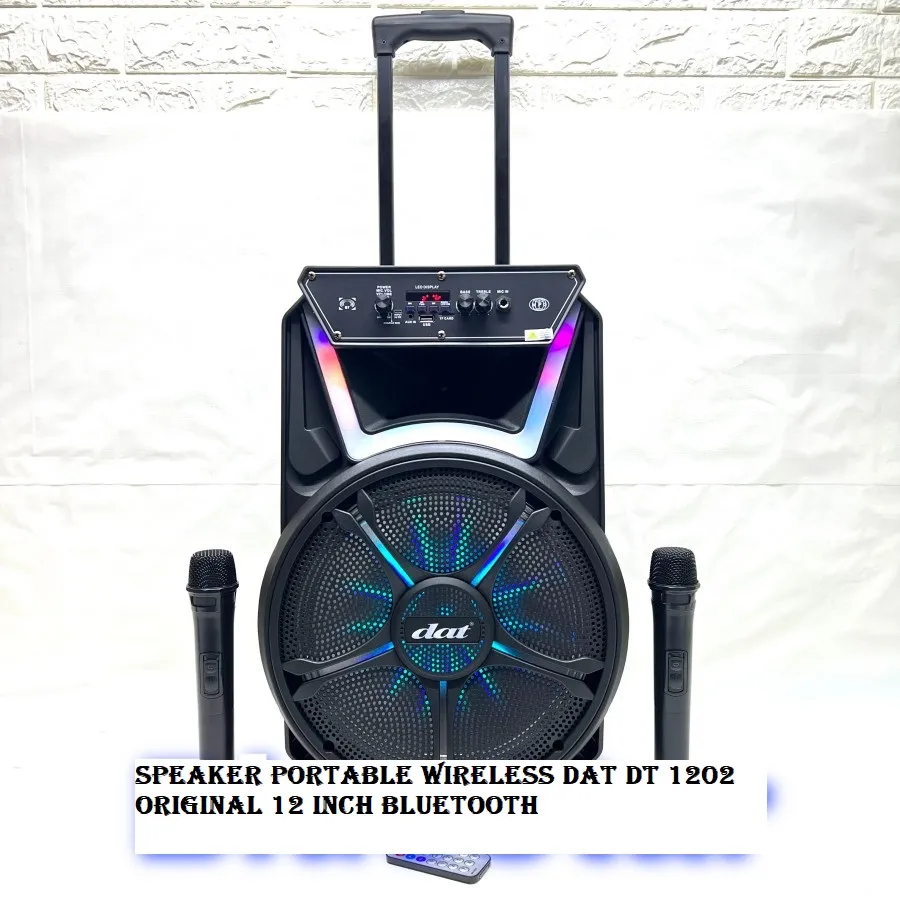 Speaker Portable Wireless Dat DT 1202 12 inch Bluetooth