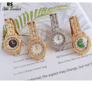 BS Bee Sister 1623 Hot Sale Fashion Women Watch Casual Stainless Steel Strap Quartz Waterproof Watches Ladies Elegant Diamond Rhinestone Wristwatch Gift For Women