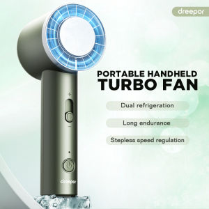 Dreepor Mini Handheld Small Fan Portable High-speed Turbo Fan Student Outdoor Hand Holding Fan Small