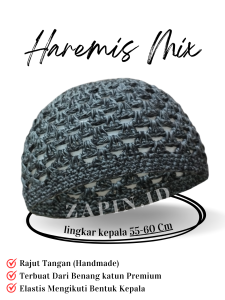 Zapin - Peci Rajut Haremis Warna Mix Premium Bahan Tebal Dan Elastis Model Peci Rajut Tawon Mix