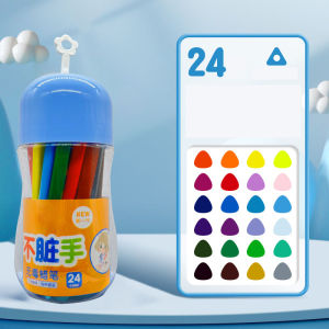 12/24/36 Colors Plastic Crayons Painting Safe Non-Toxic Washable Not Dirty Hand Drawing Art Supplies Coloring Fit For Kids Baby Toddler Gift Crafts School Supplies